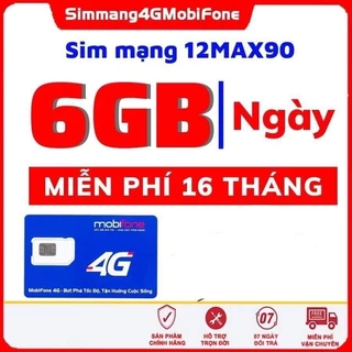 Sim 4G Mobifone [12MAX90] [12MDT50] [MDT250] MAX KHÔNG GIỚI HẠN DUNG LƯỢNG DATA DÙNG TOÀN QUỐC