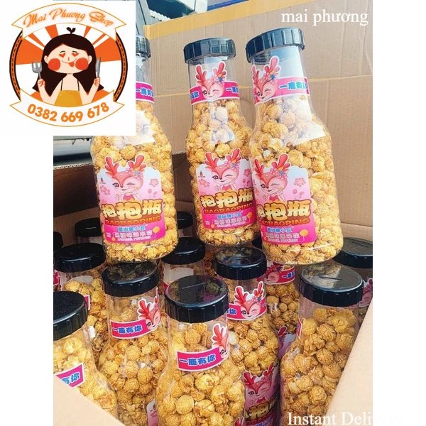 10 chai bắp bơ rang khổng lổ loại chai nhỏ 260g