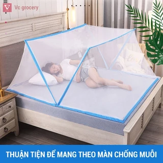 Màn Chụp Tự Bung Gấp Gọn Tiện Dụng Cho Người Lớn Và Trẻ Em. Màn Khung Xếp Thông Minh Mộc Chi, CHĂN GA GỐI VÀ NỆM