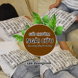 Gối Chườm Ngải Cứu Giúp Ấm Bụng, Lưng, Túi Xông Ngải Cứu Giảm Đau Mỏi Lưng Cổ Vai Gáy Đau Bụng Kinh Spa Dưỡng Sinh