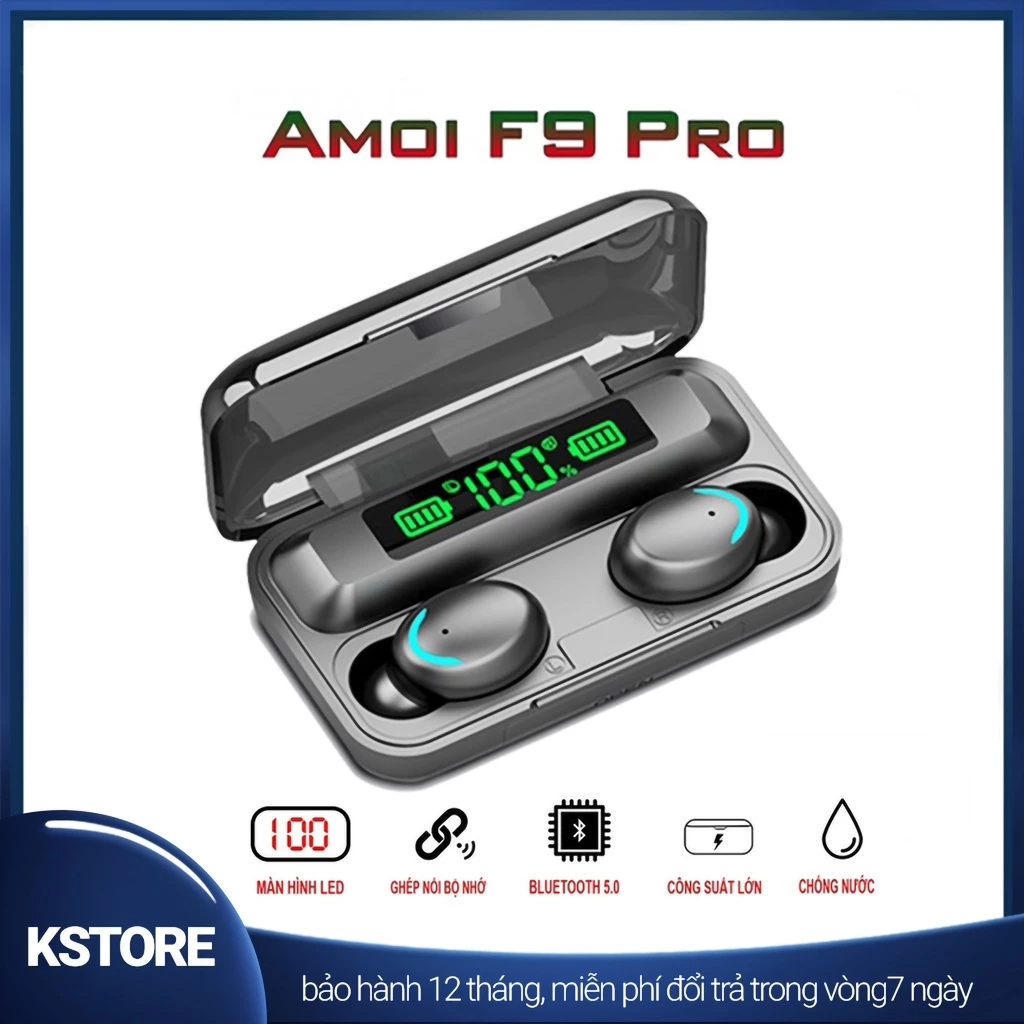 Tai Nghe Bluetooth Amoi F9 PRO TWS - Tai nghe không dây Phiên bản cảm ứng quốc tế Bluetooth 5.0