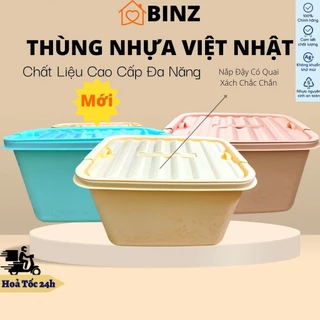 Thùng Nhựa Đựng Đồ Nắp Có Quai Xách Việt Nhật Cao Cấp - BINz
