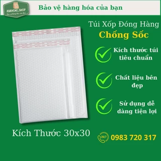 COMBO 20 Túi Gói Hàng Chống Sốc KT 30x30cm, Túi Đóng Hàng Nilon Có Lót Bóng Khí