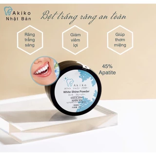 Bột trắng răng Akiko White Shine Powder, Bột trắng răng AKIKO White Shine Powder 45% Apatite Nhật bản