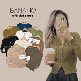 Áo len tăm 11 cúc dài tay nhiều màu thời trang Banamo Fashion 3423