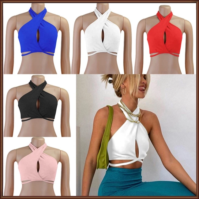 Áo Croptop Sát Nách Màu Sắc Thời Trang Quyến Rũ Cho Nữ