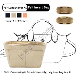 Túi vải nỉ mini EVERTONER đựng đồ trang điểm thích hợp cho Longchamp CUIR XS