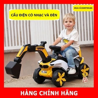 Xe cẩu điện cho bé, Xe cẩu điện đồ chơi cỡ lớn kèm nhạc và đèn cao cấp }