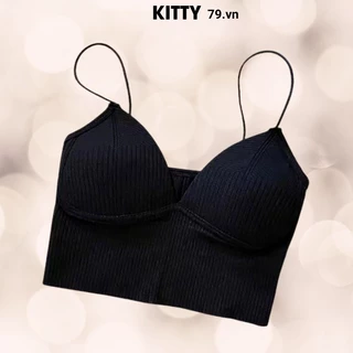 Áo Bra Nữ Tăm 2 Dây Mảnh Co Giãn Mềm Mịn Siêu Sexy KT1833