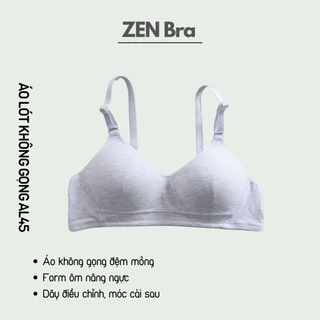 Áo lót ngực nữ sinh ZenBra AL45 chất cotton mút mỏng mềm mát phom gom ôm ngực đẹp