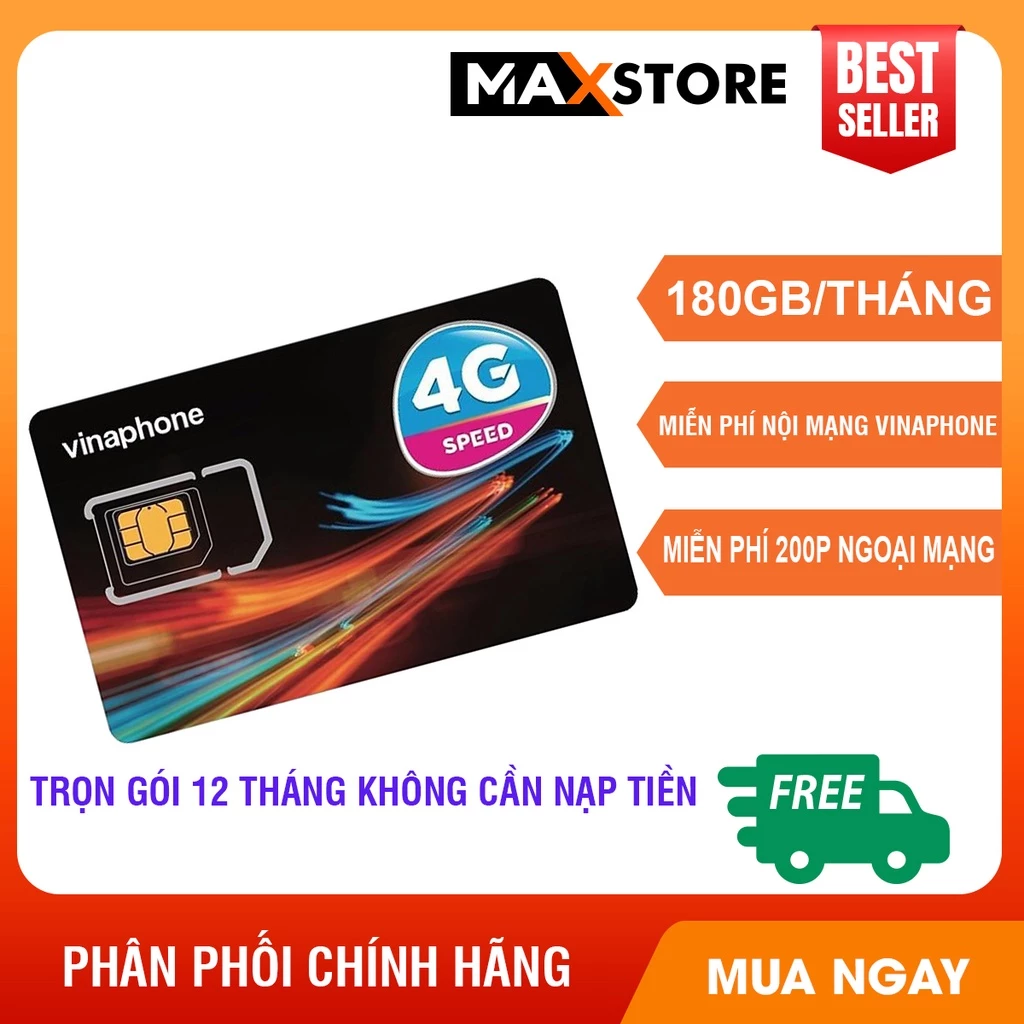 SIM 4G VINAPHONE VD89, D60G,VD149,big50y TRỌN GÓI 12 THÁNG - 4GB/NGÀY - 120GB/THÁNG DATA TỐC ĐỘ CAO