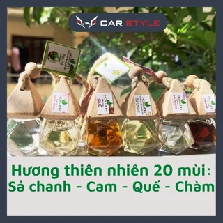 Tinh dầu treo xe ô tô  mùi dễ chịu sảng khoái thơm ngọt hương sả chanh - cam - quế - chàm