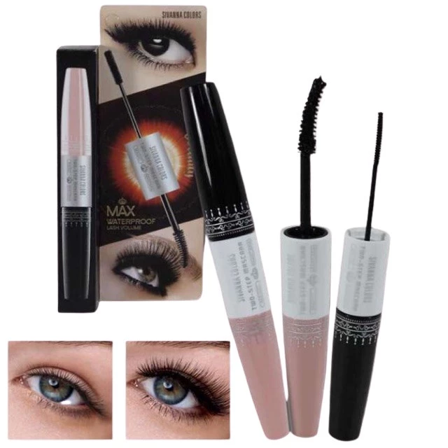 Mascara không thấm nước dày & tơi mi 2 đầu Sivanna Colors 6X