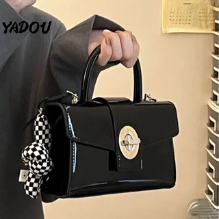 Túi đeo chéo YADOU bằng da bóng phong cách sành điệu thời trang cho nữ