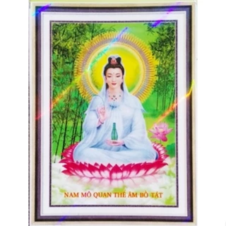 Tranh Thêu Chữ Thập 3D Nam Mô Quan Thế Âm Bồ Tát DV6139 (KHÁCH TỰ THÊU) KT:43X59CM