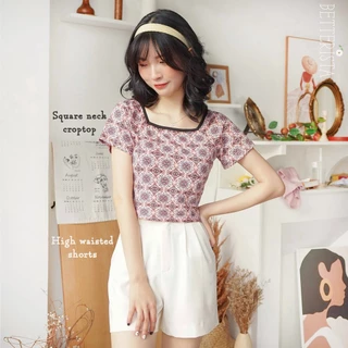 Áo Croptop Cổ Vuông