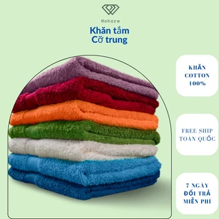 Khăn tắm cỡ trung 40cmx80cm - khăn gội 34x82 Songwol hàn quốc khăn tắm lỡ chất liệu 100% cotton dày mịn thấm hút tốt