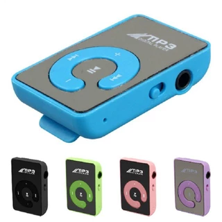 Máy Nghe Nhạc MP3 Mini Mặt Gương Kèm Kẹp Hỗ Trợ TF Có Thể Sạc Lại Tiện Dụng