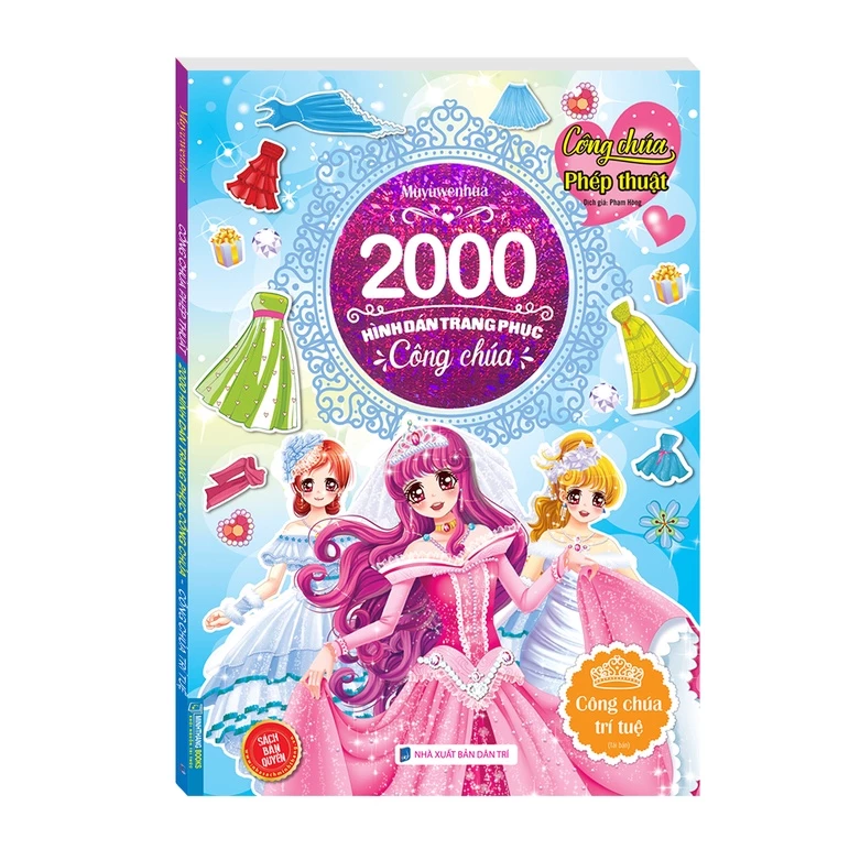 Sách - 2000 hình dán trang phục công chúa -Công chúa trí tuệ (sách bản quyền) - tái bản