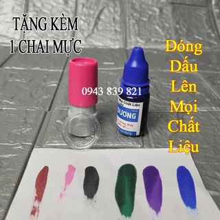 Làm con dấu tích điểm đóng lên mọi chất liệu 1.2cm | Tặng kèm 1 chai mực mọi chất liệu 10ml