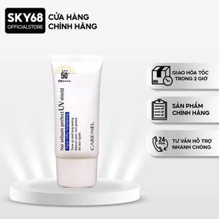 Kem Chống Nắng Nâng Tone Da Care:nel No Sebum Perfect UV Shield SPF50+ PA++++ 50ml