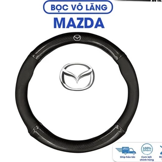 Bọc vô lăng Mazda 2, Mazda 3, Mazda 6, CX5, BT50, CX8, Bao vô lăng cacbon bảo vệ vô lăng hiệu quả size 38cm