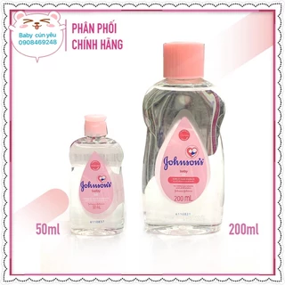 [CHÍNH HÃNG]Dầu massage dưỡng ẩm cho bé Johnson's Baby Oil 50ml 200ml