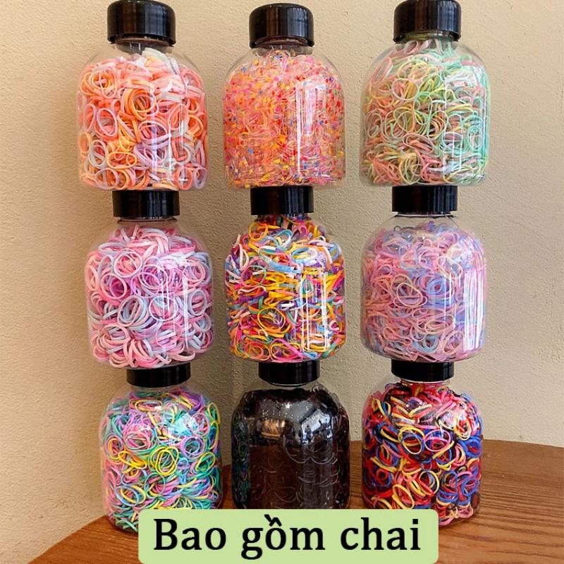 Set 1000 Dây Thun Cột Tóc Nhiều Màu