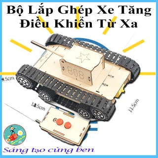 Đồ Chơi Stem - Bộ lắp ghép Xe Tăng điều khiển từ xa 2 chiều theo phương pháp giáo dục Stem Steam