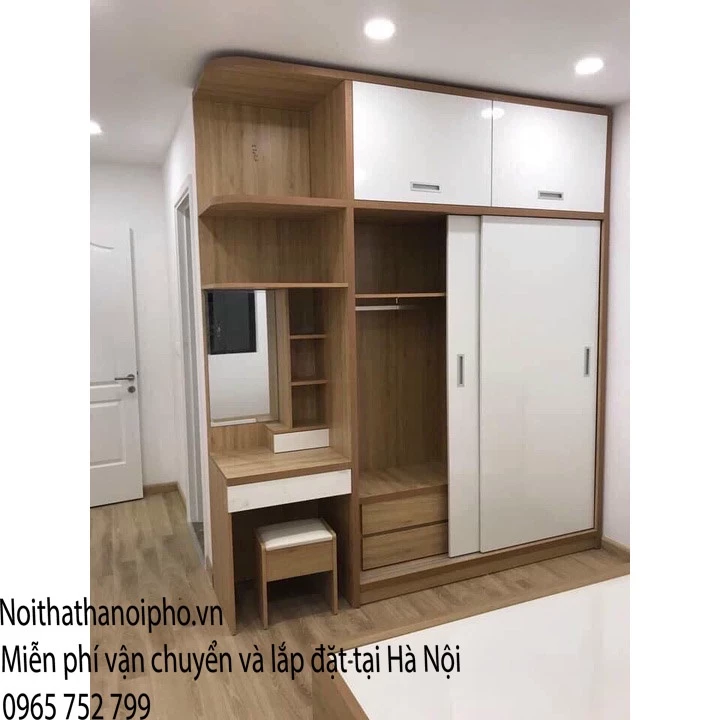 Tủ Quần Áo Gỗ Công Nghiệp MDF ,Cánh Lùa, Cánh Mở Giá Tại Xưởng