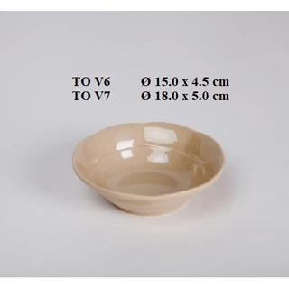 Tô hoa đựng chè nhựa Melamine màu Nâu TOV6/TOV7