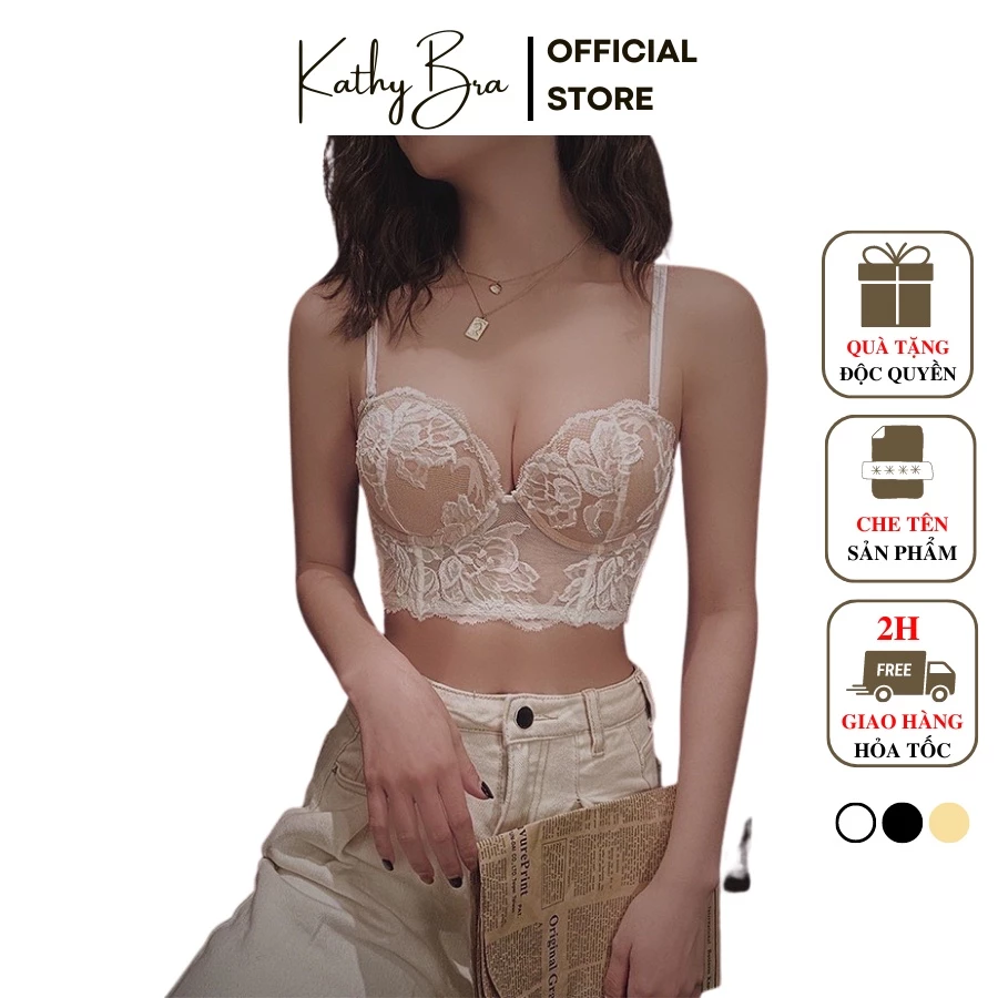 A41 Áo Ngực Ren KATHY BRA Định Hình Corset Nâng Ngực Đệm Vừa Mix Đồ Cực Xinh