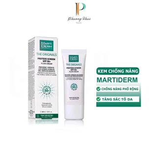 Kem Chống Nắng Phổ Rộng Cho Da Dầu, Mụn, Nám Và Tăng Sắc Tố MartiDerm The Proteos Screen Spf50+