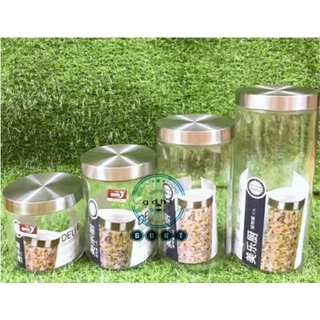 Hũ Thủy Tinh trụ tròn cao cấp Nắp Thiếc Nhiều Size- Hũ thủy tinh nắp thiếc 900ml - 1250ml