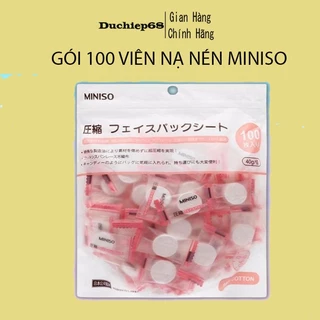 Túi 100 Viên Mặt Nạ Nén Miniso Nhật Bản