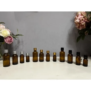 Chai thủy tinh thân NÂU nắp VẶN 10ml 20ml 30ml 50ml - Lọ đựng serum, chiết tinh dầu, mỹ phẩm du lịch.