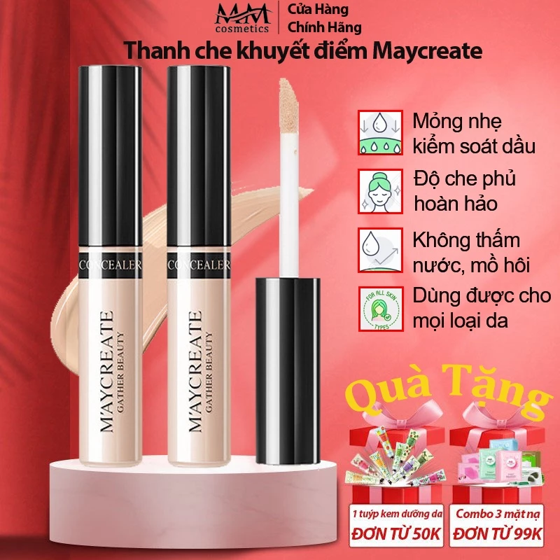 Thanh che khuyết điểm Maycreate Concealer không thấm nước, lâu trôi MM04