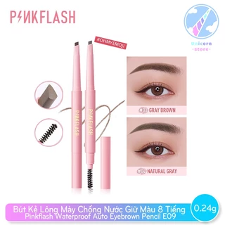 Bút Kẻ Lông Mày Chống Nước Giữ Màu 8 Tiếng Tích Hợp Đầu Cọ Chải Tiện Dụng Pinkflash Waterproof Auto Eyebrown Pencil E09