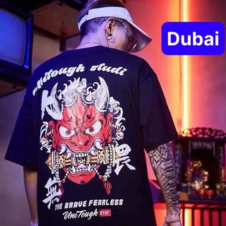 ÁO THUN NAM NỮ PHOM FROM RỘNG TAY LỠ MẶT QUỶ PHONG CÁCH SÀNH ĐIỆU - DUBAI FASHION