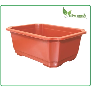 Set 5 Chậu nhựa Ang A380 (37x27x15cm) loại 1 đẹp dày_Chậu nhựa Ang380 đỏ gạch trồng rau, hoa cây cảnh bonsai