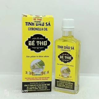 TINH DẦU SẢ BÉ THƠ CHAI 50ML NGUYÊN CHẤT