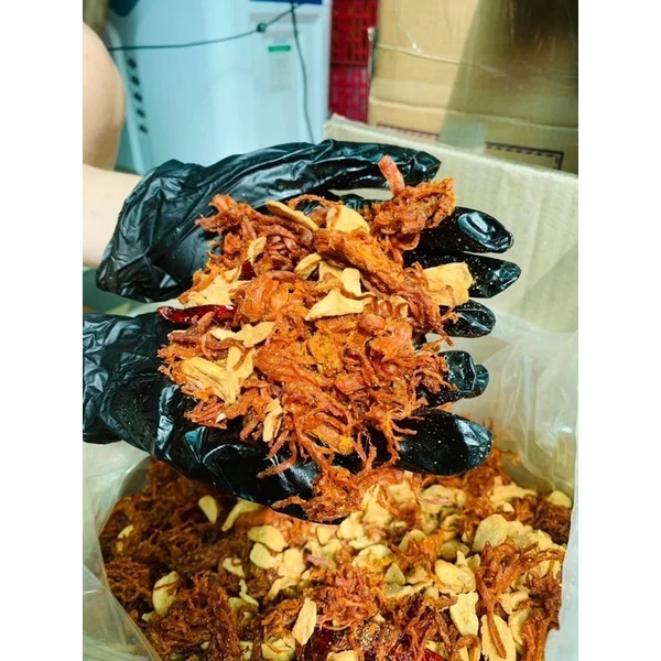 Khô Heo Trần Anh Food - Khô heo cháy tỏi nhà làm hàng loại 1 Cao Cấp Hũ 500GR đầy đủ