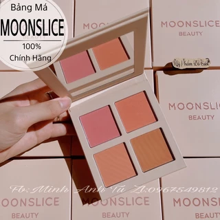 Bảng phấn má hồng MoonSlice Beauty Blushing Moon 4 ô tone hồng, cam siêu xinh [Chính Hãng]