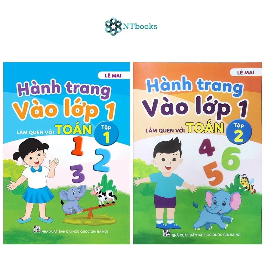 Sách Hành trang vào lớp 1 Làm quen với Toán Tập 1 + Tập 2