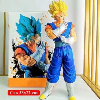 Mô hình 7 viên ngọc rồng Songoku Vegito tóc xanh ,tóc vàng hàng siêu chất cao 33 cm , figure 7 dragon ball Toystationvn