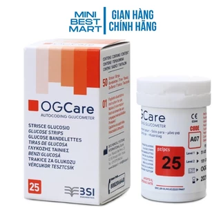 Que thử đường huyết OGcare ( Ý ) - Hộp 25 que - Hộp 50 que