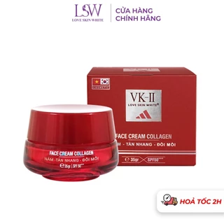 Kem dưỡng da mờ nám, tàn nhang, đồi mồi VK II Love Skin White Face Cream Collagen 35g