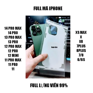 (14 Pro Max, 14 Pro) Dán siêu dính PPF chống xước full lưng viền iPhone 13/ 13 Pro/ 13 Pro Max/12 Pro Max