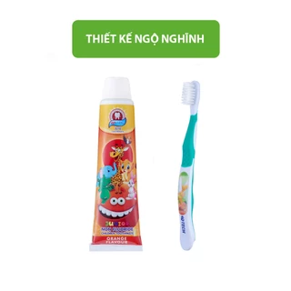 Kem đánh răng nuốt được cho bé Eqtech Junior + bàn chải trẻ em Hàn Quốc ( dành cho bé từ 2 tuổi trở lên )