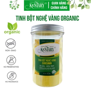 Tinh Bột Nghệ Vàng Organic Kentary - Đẹp Dáng Đẹp Da - Có Giấy Kiểm Định - Hũ 250gr/500gr